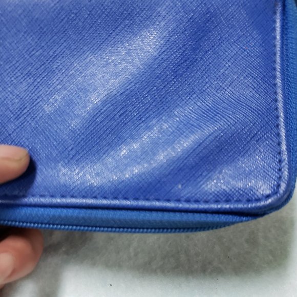 Billfold Card Slot Hand Palm Size Small Zip Close PVC Vinyl Clutch Wallet Purse - Picture 13 of 15